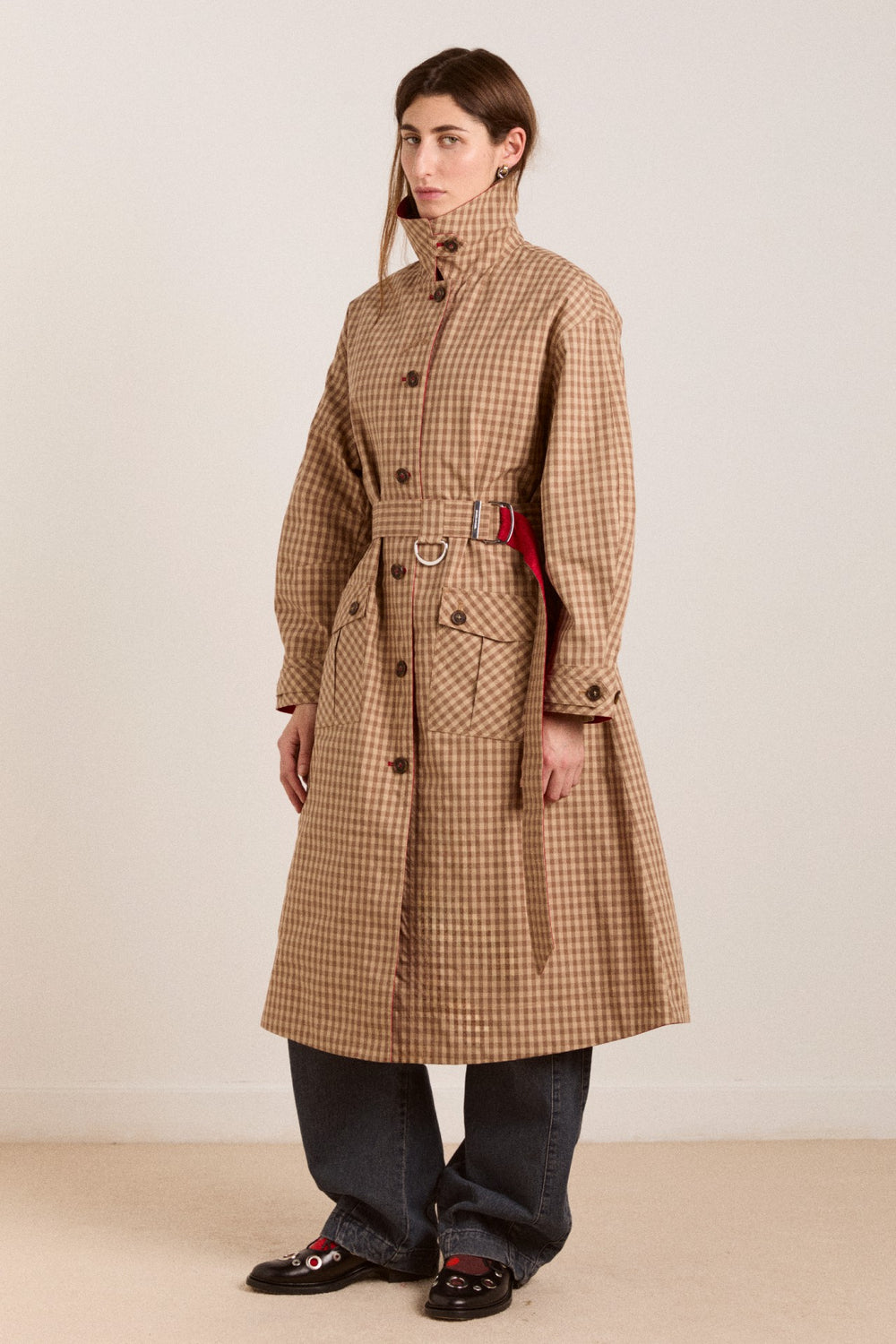 Anja reversible shower-proof trench
