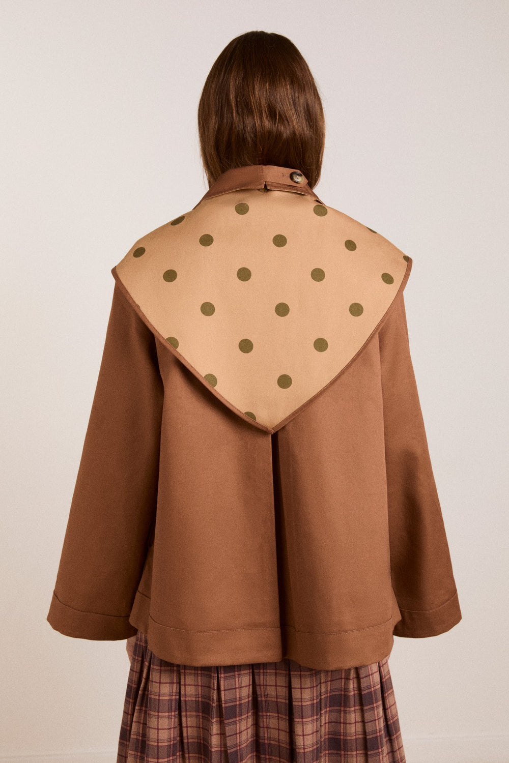 reversible jerry crop trench coat - camel spot