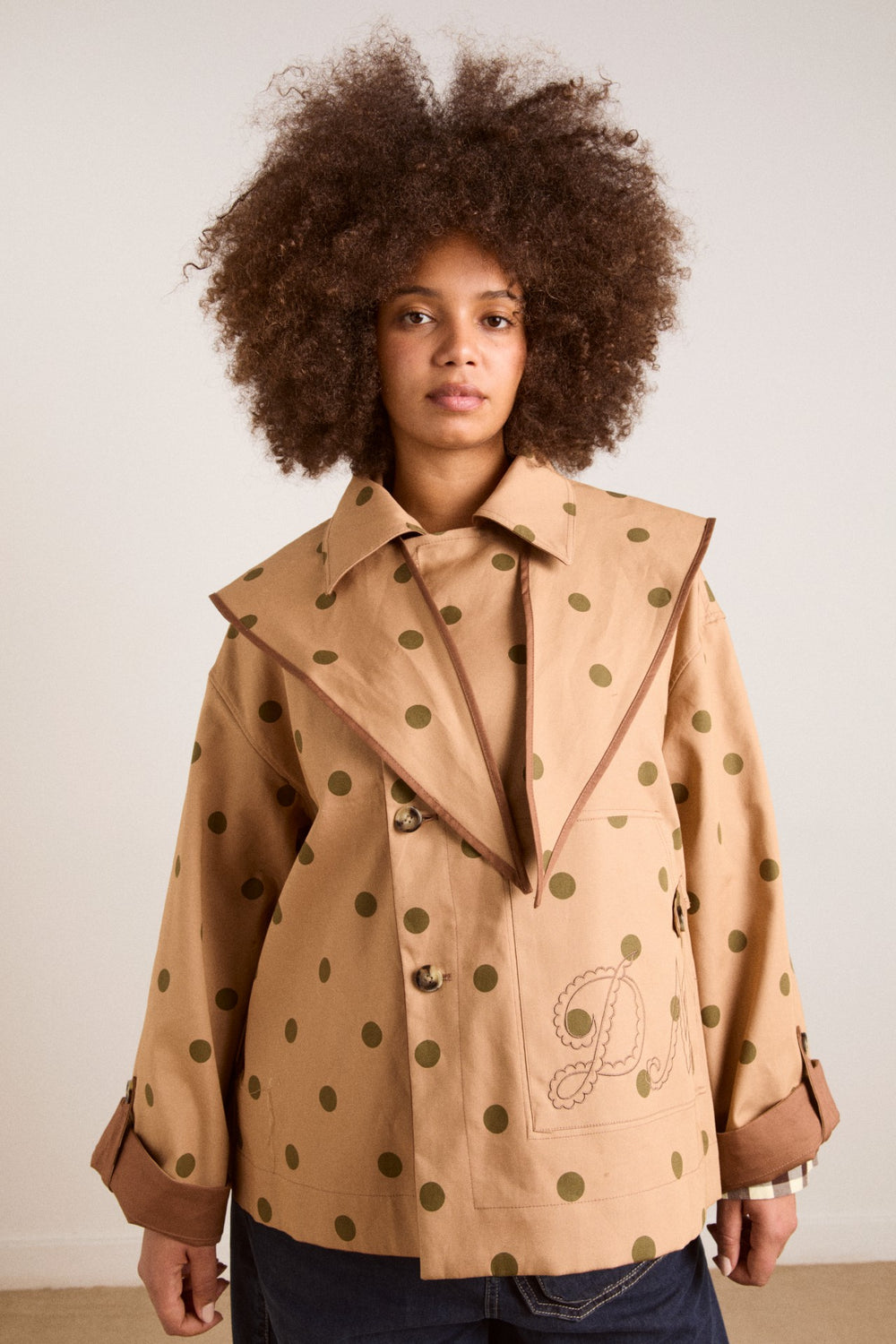 reversible jerry crop trench coat - camel spot