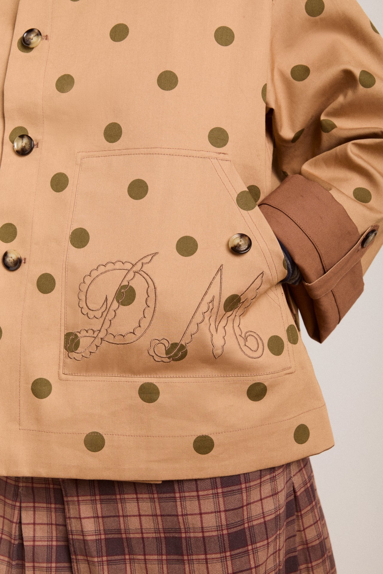 reversible jerry crop trench coat - camel spot