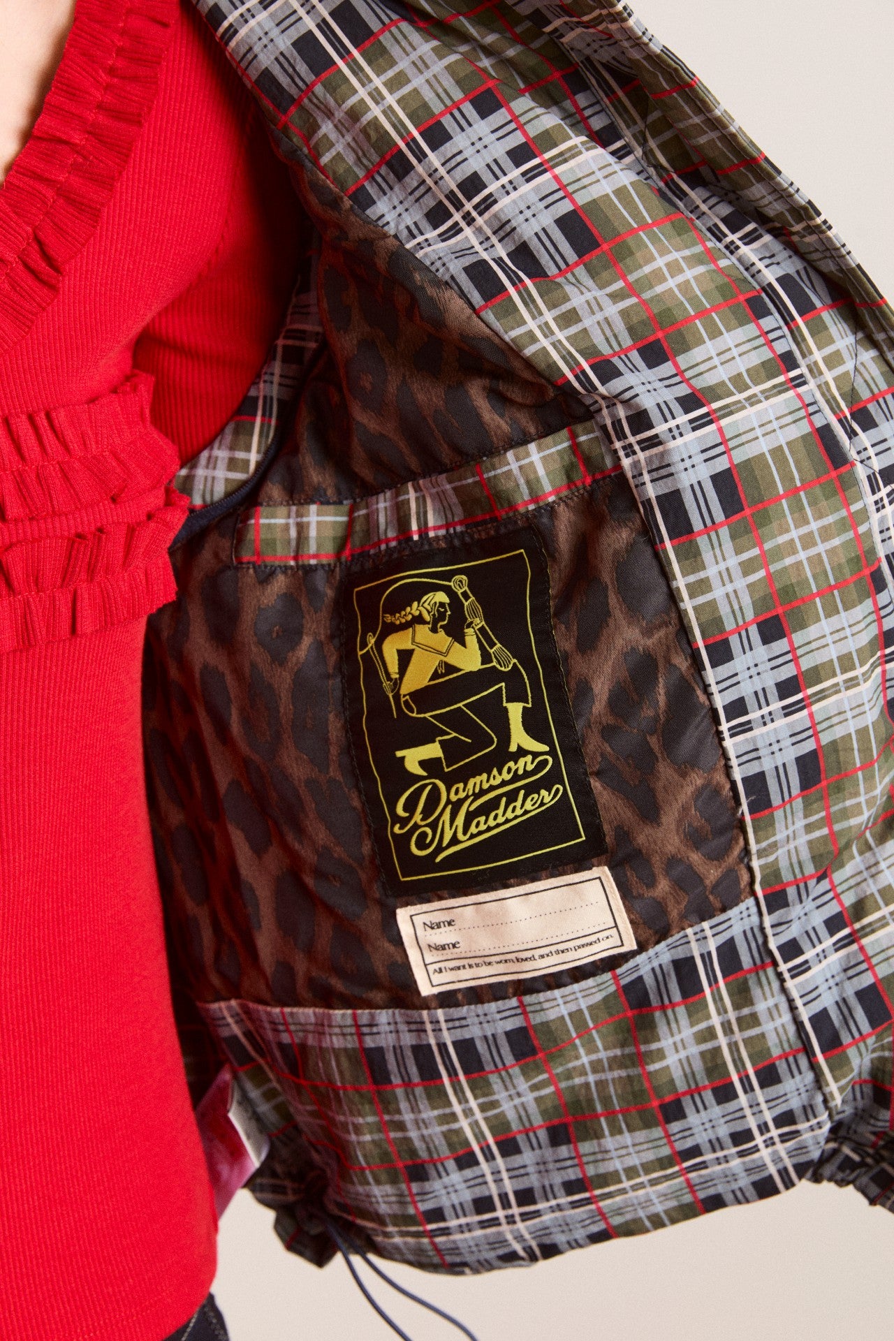 pearl hooded puffer - multi check