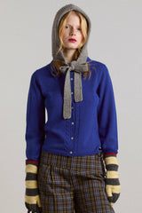 voula fine gauge cardigan blue