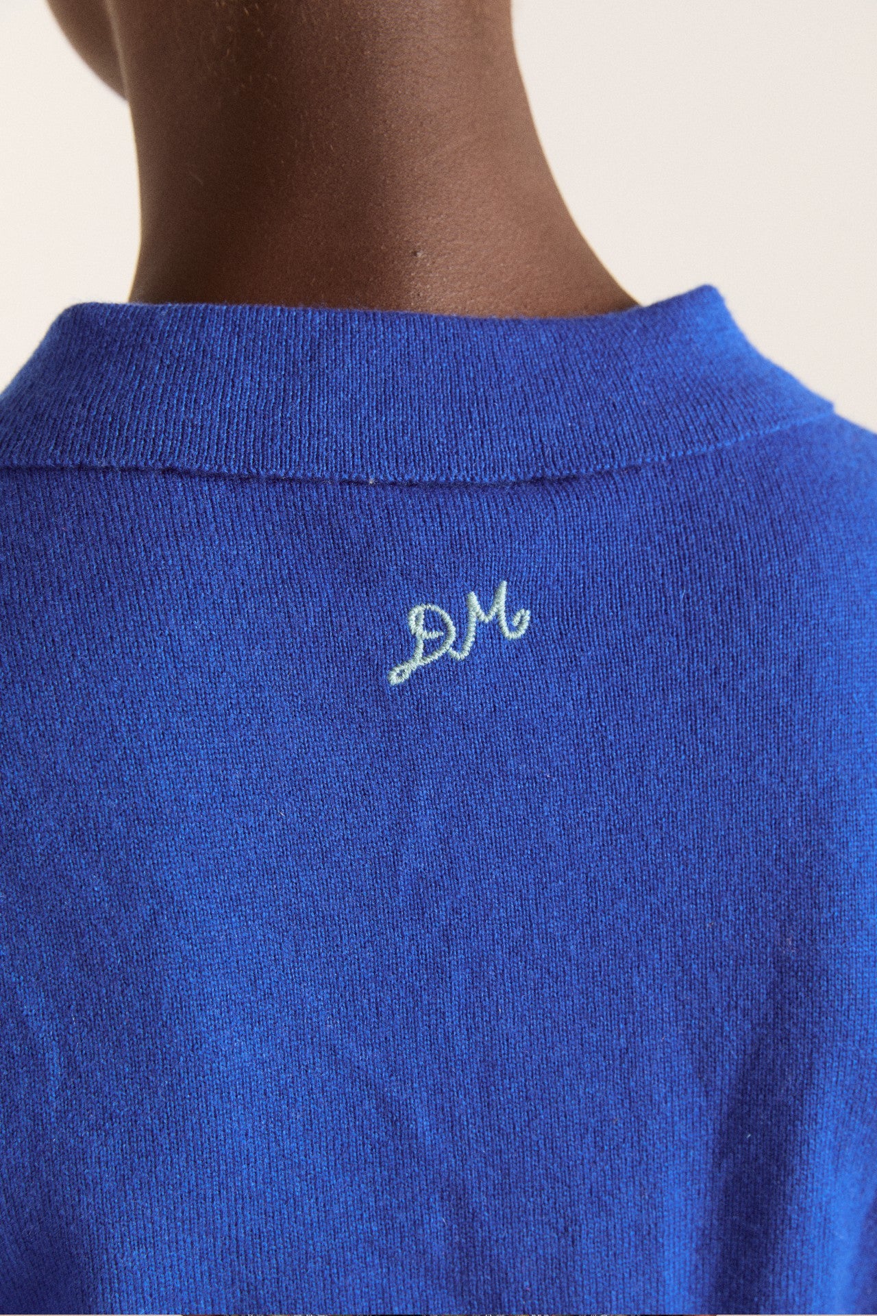 voula fine gauge cardigan blue