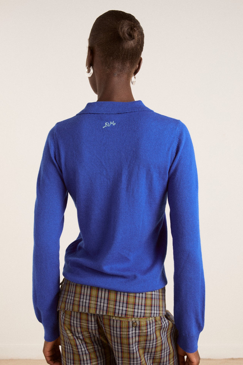 voula fine gauge cardigan blue