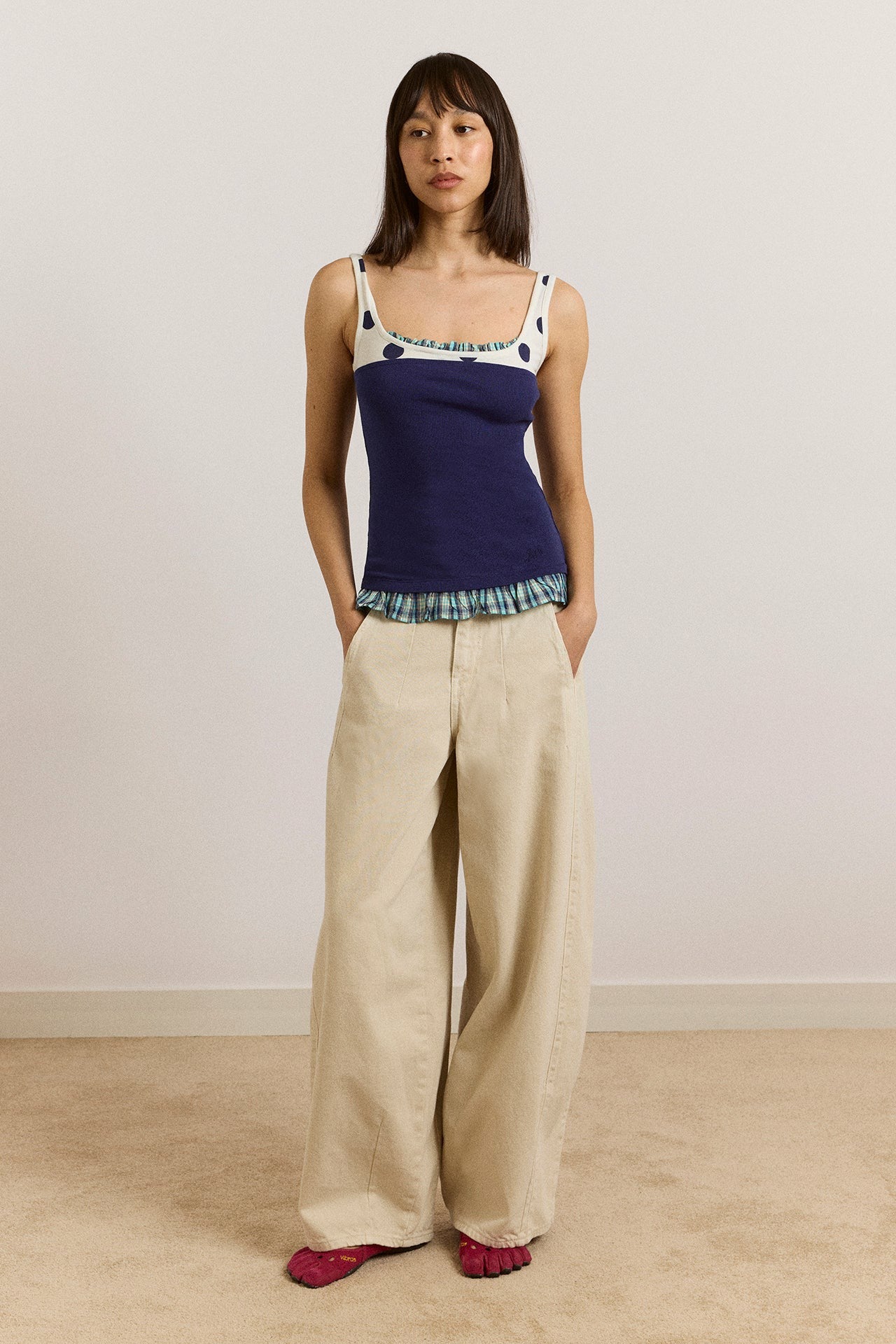 idelle jersey top - navy