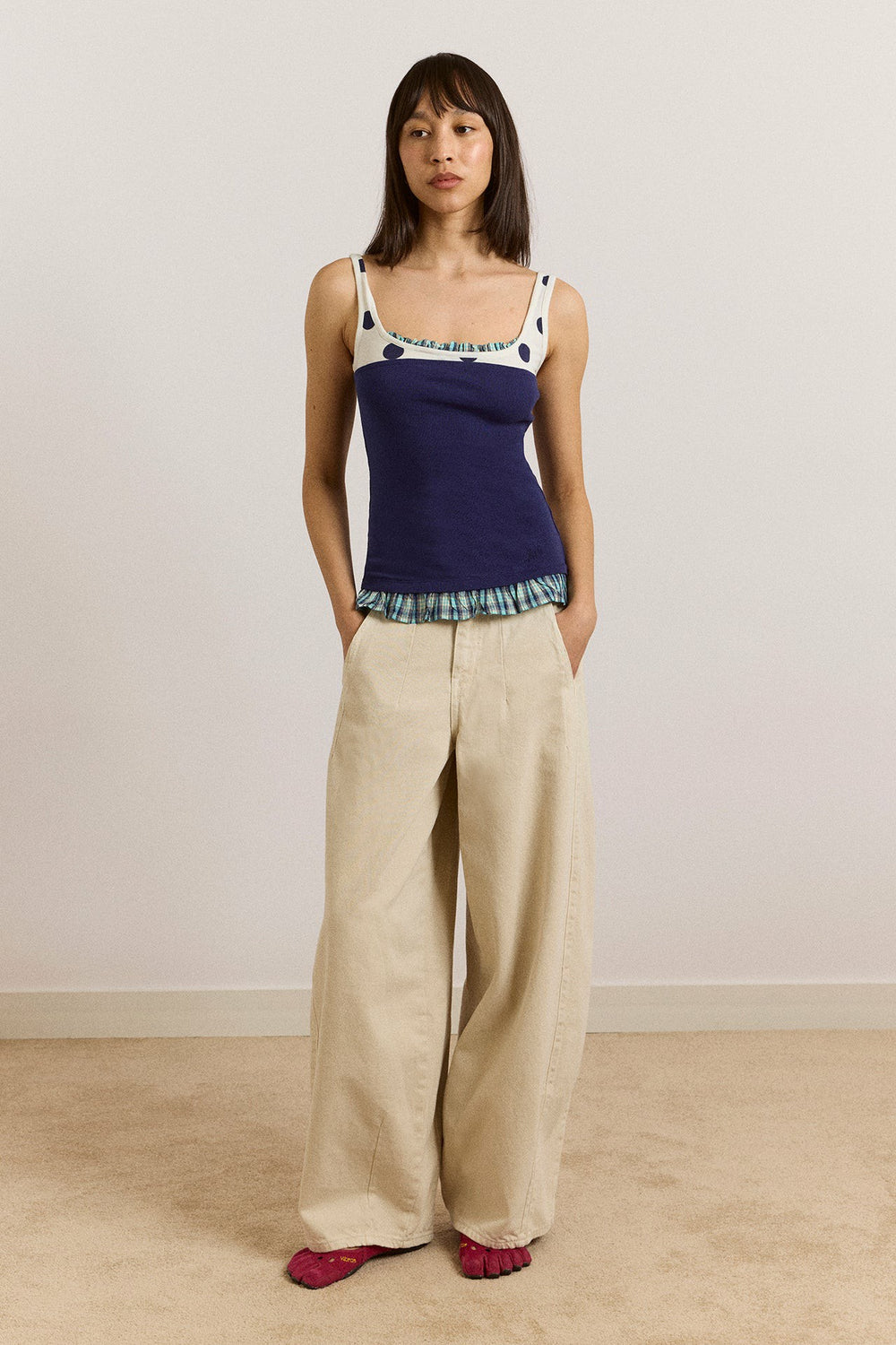 idelle jersey top - navy
