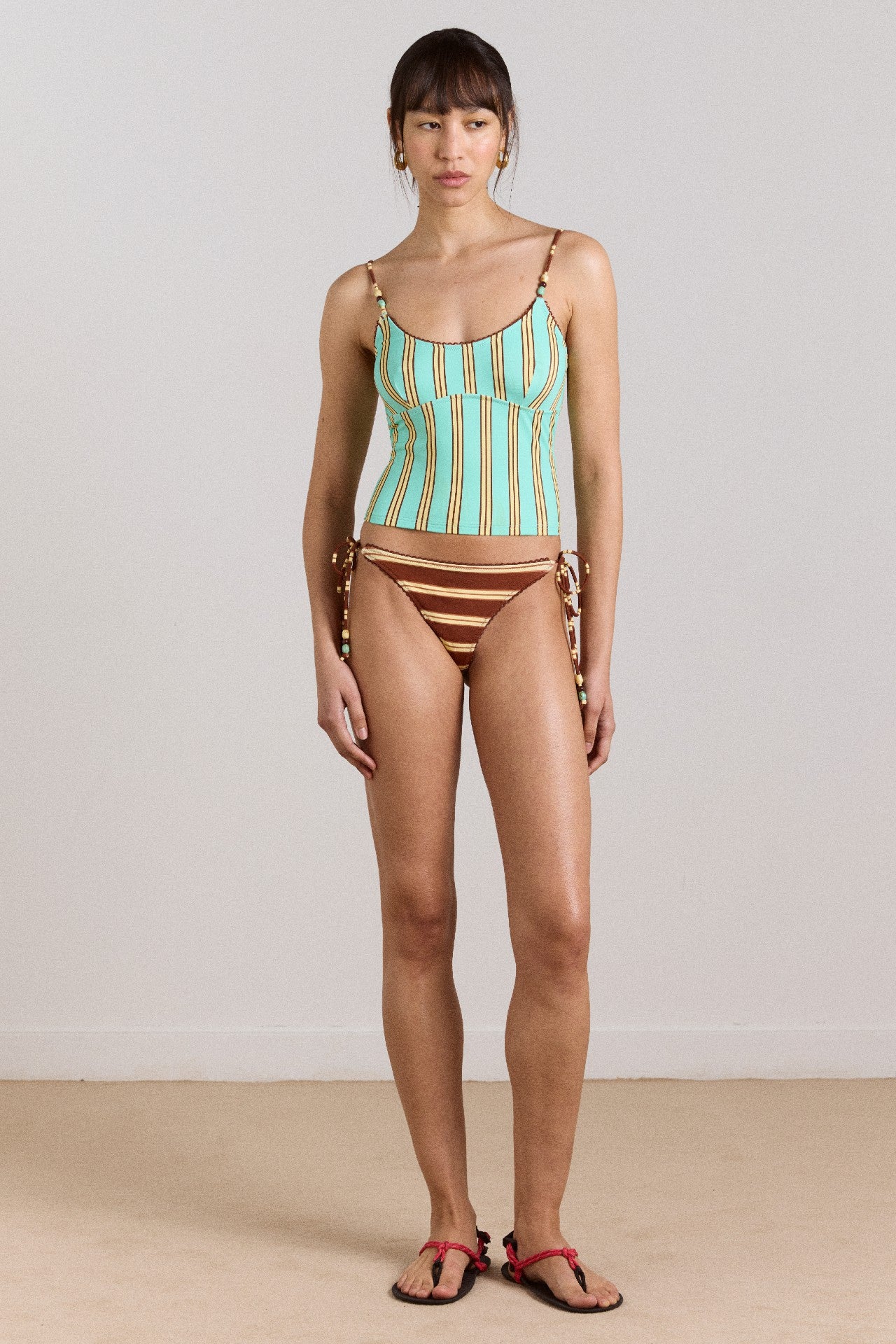 trudi tankini top - mint stripe print