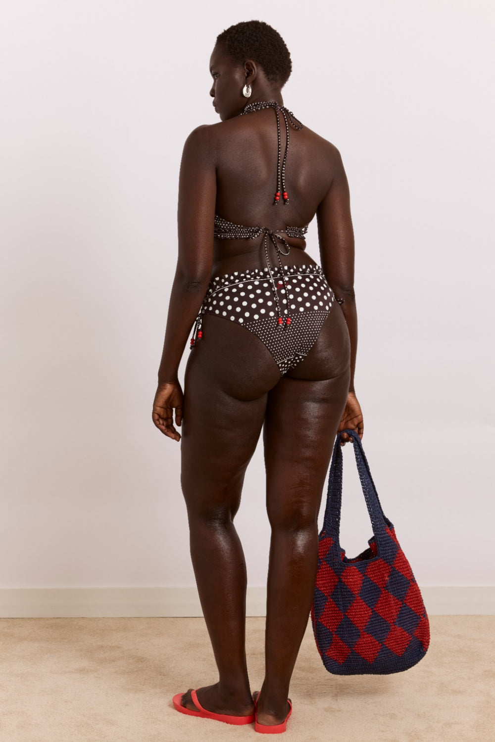 cove bikini top - spot stripe print