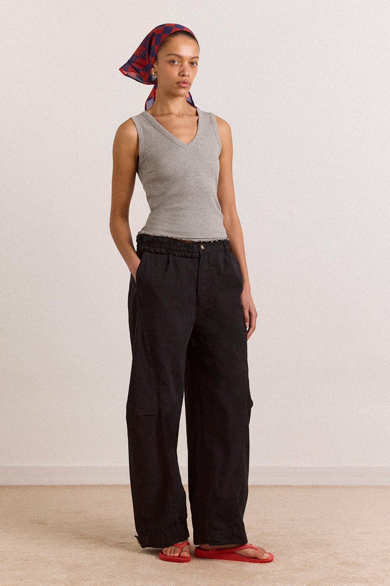 zora tank - grey marl