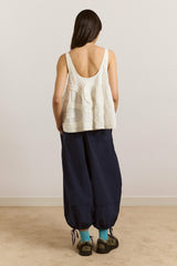 stella ruffle cami - white