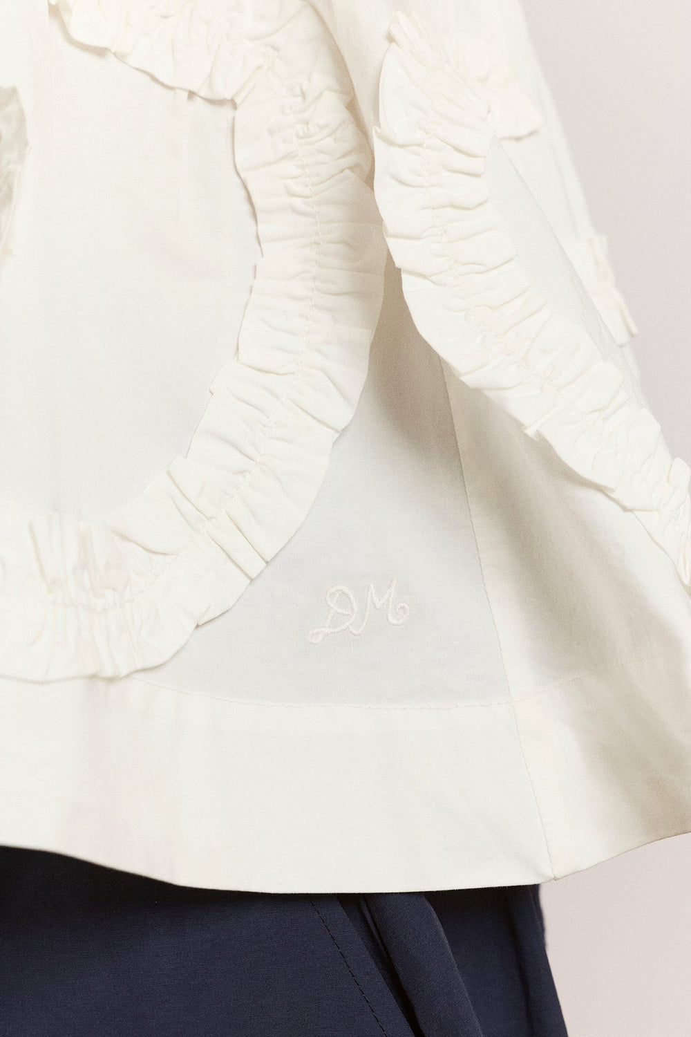 stella ruffle cami - white