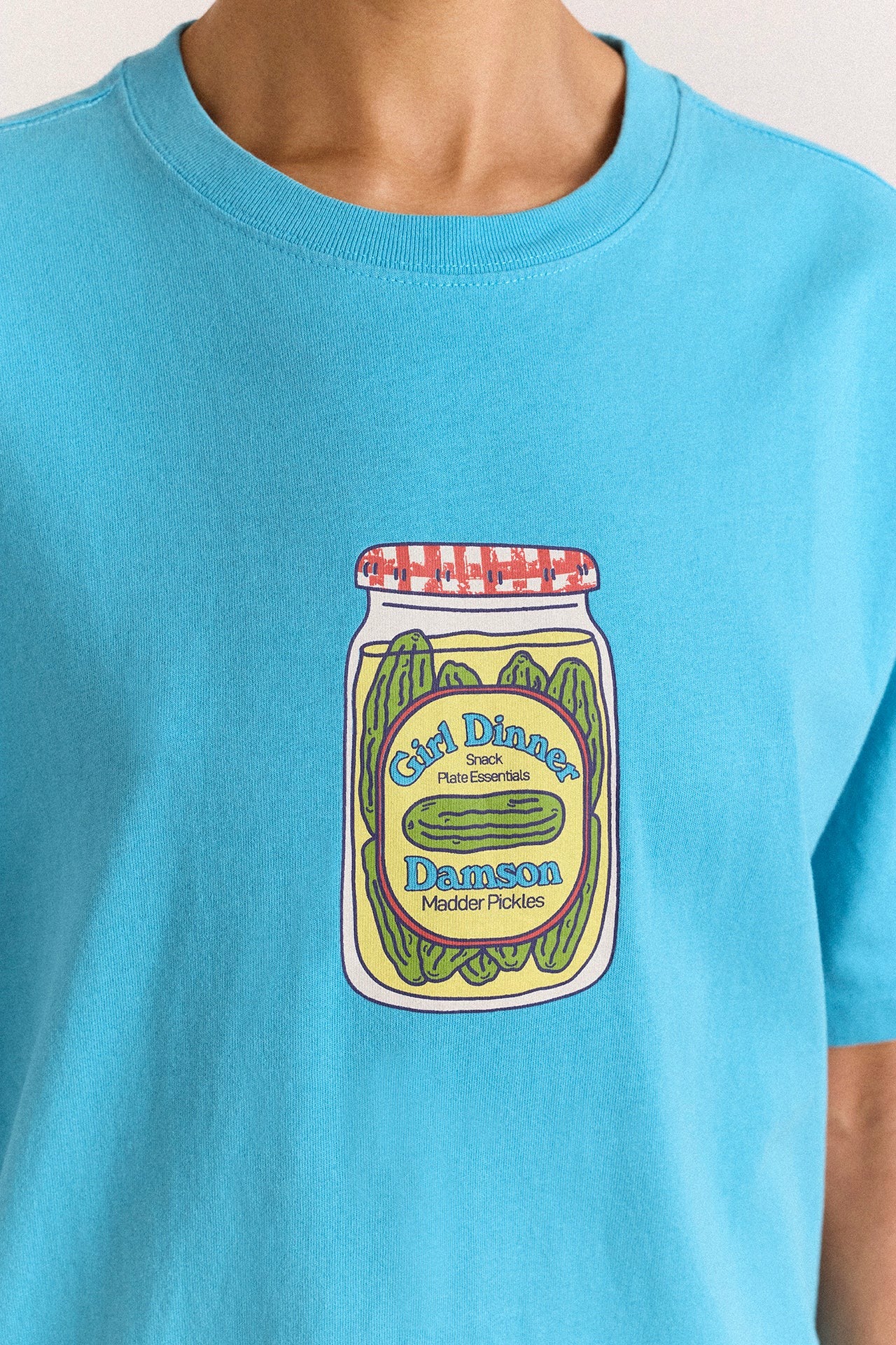 snack plate graphic tee - blue