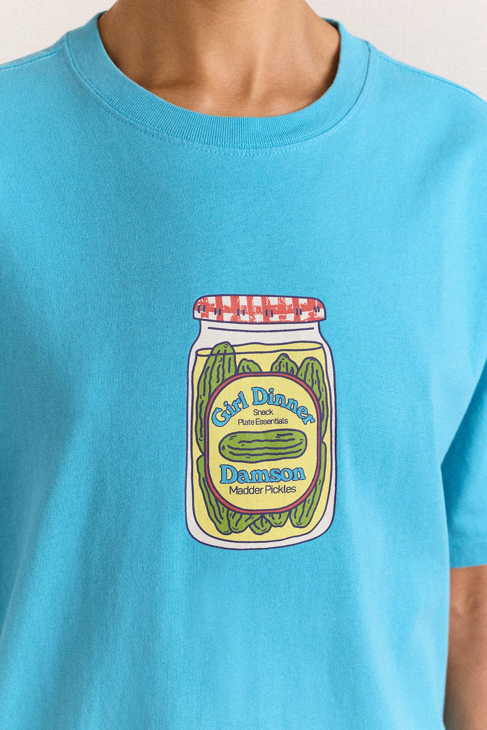 snack plate graphic tee - blue