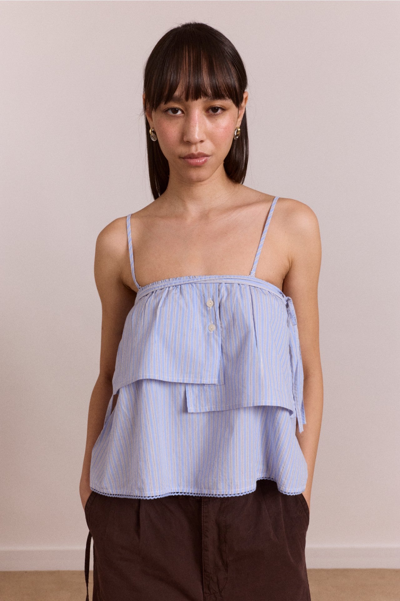 inka mini skirt / top - blue stripe