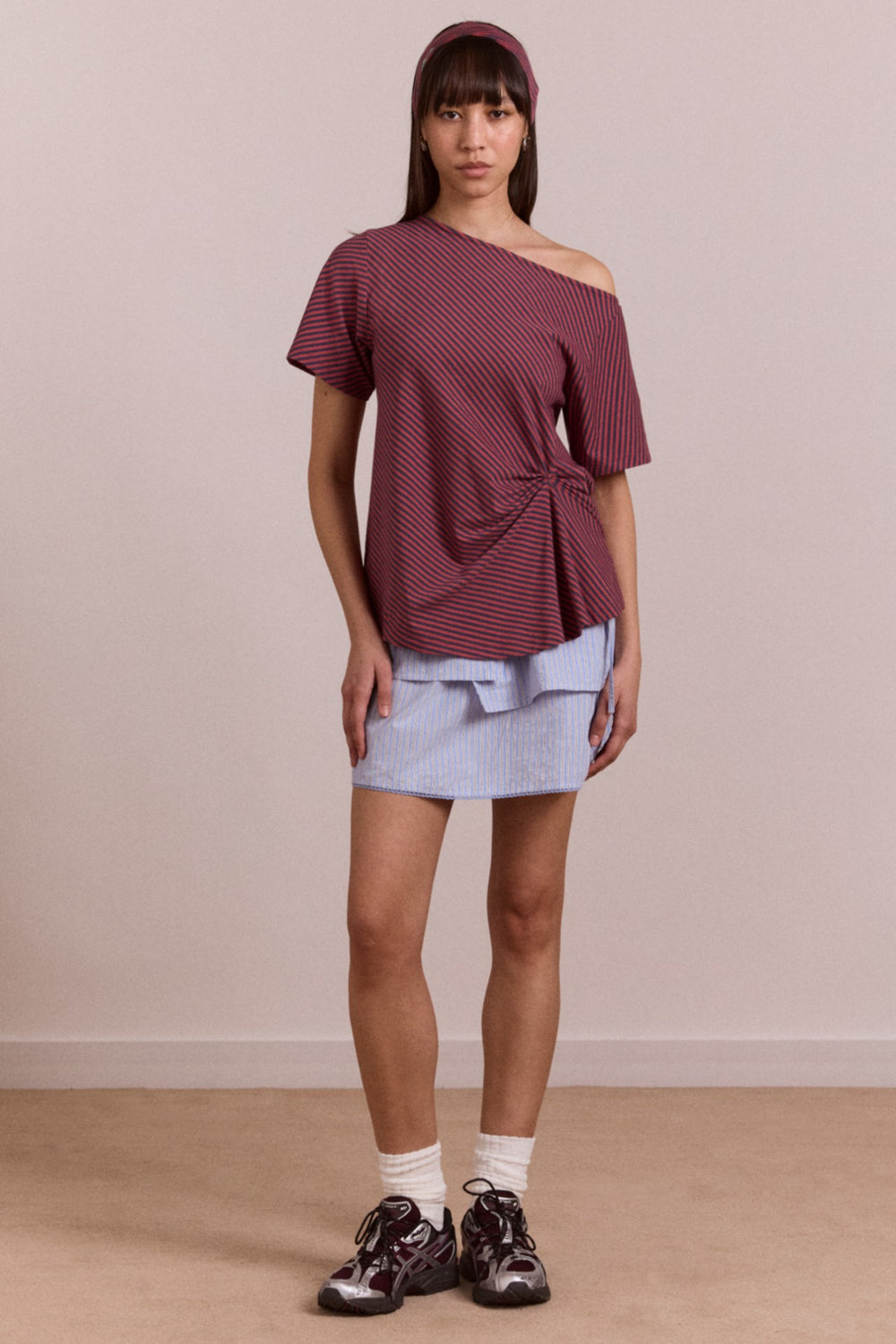 inka mini skirt / top - blue stripe