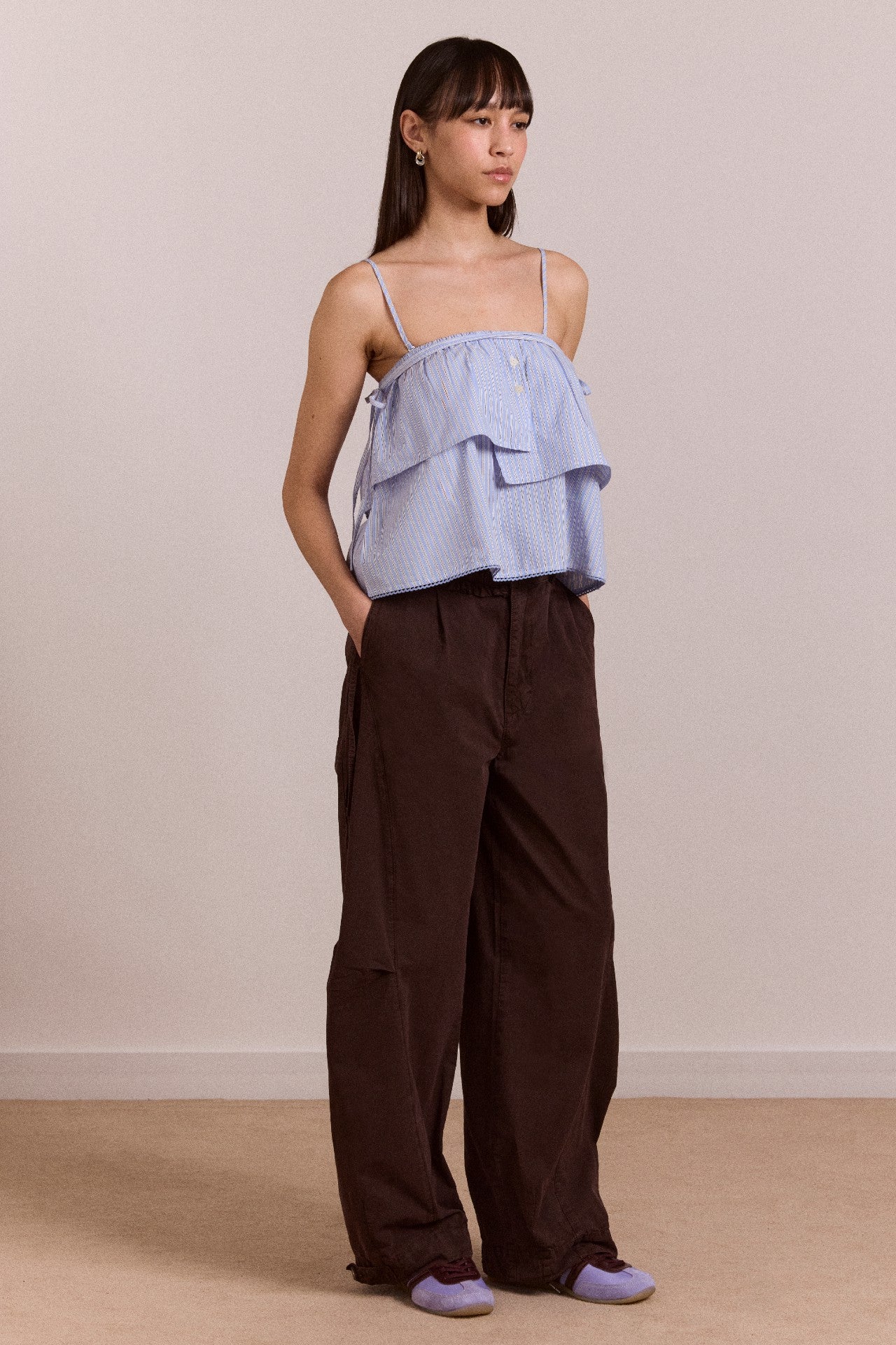 inka mini skirt / top - blue stripe