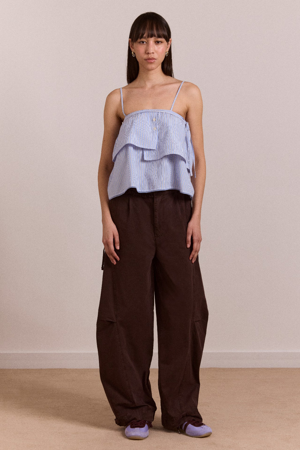 inka mini skirt / top - blue stripe