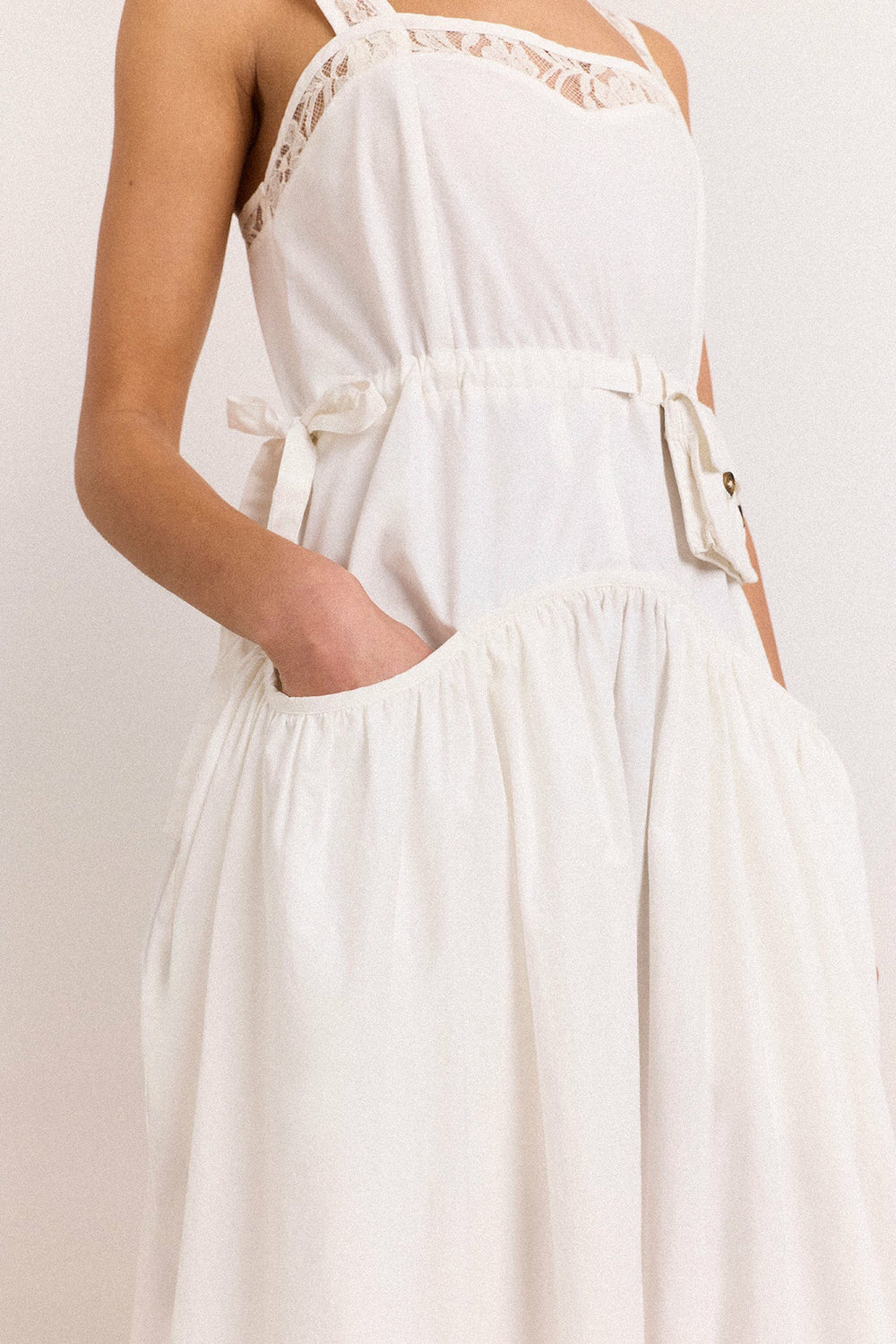 campbell midi dress - white