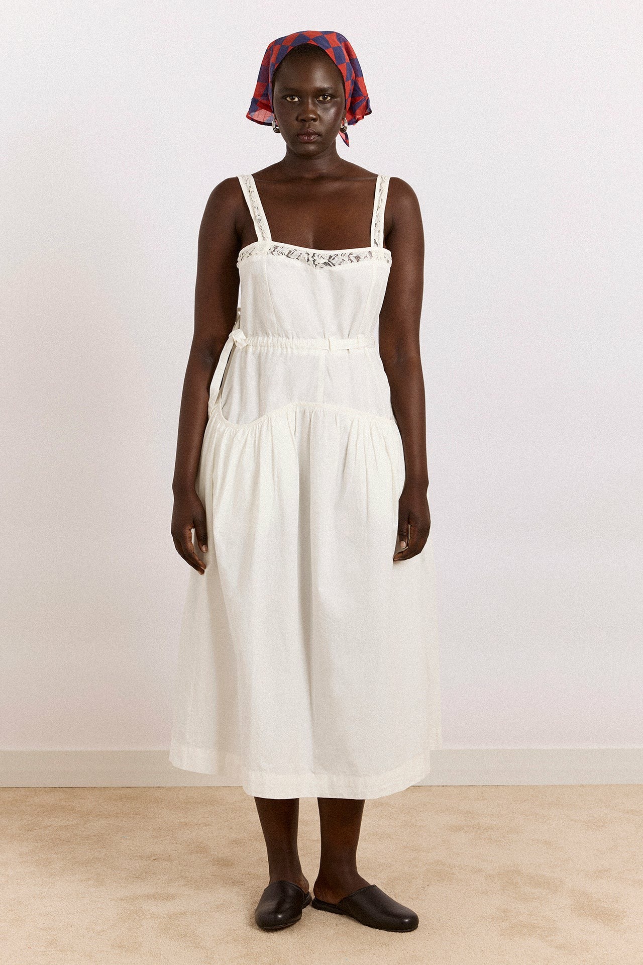 campbell midi dress - white