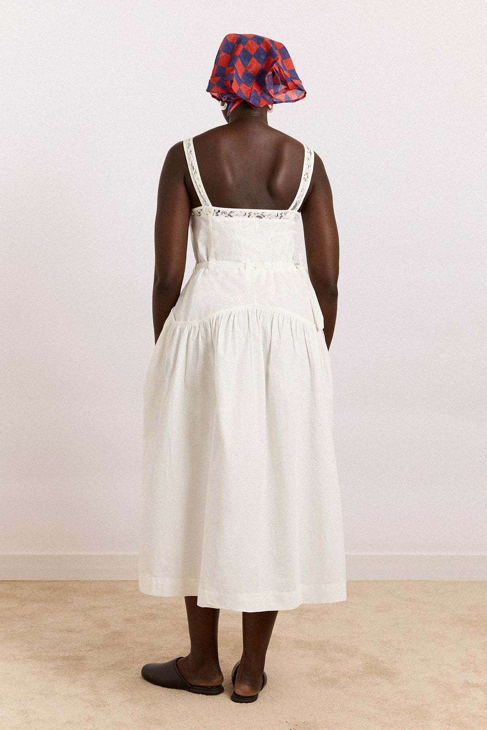 campbell midi dress - white