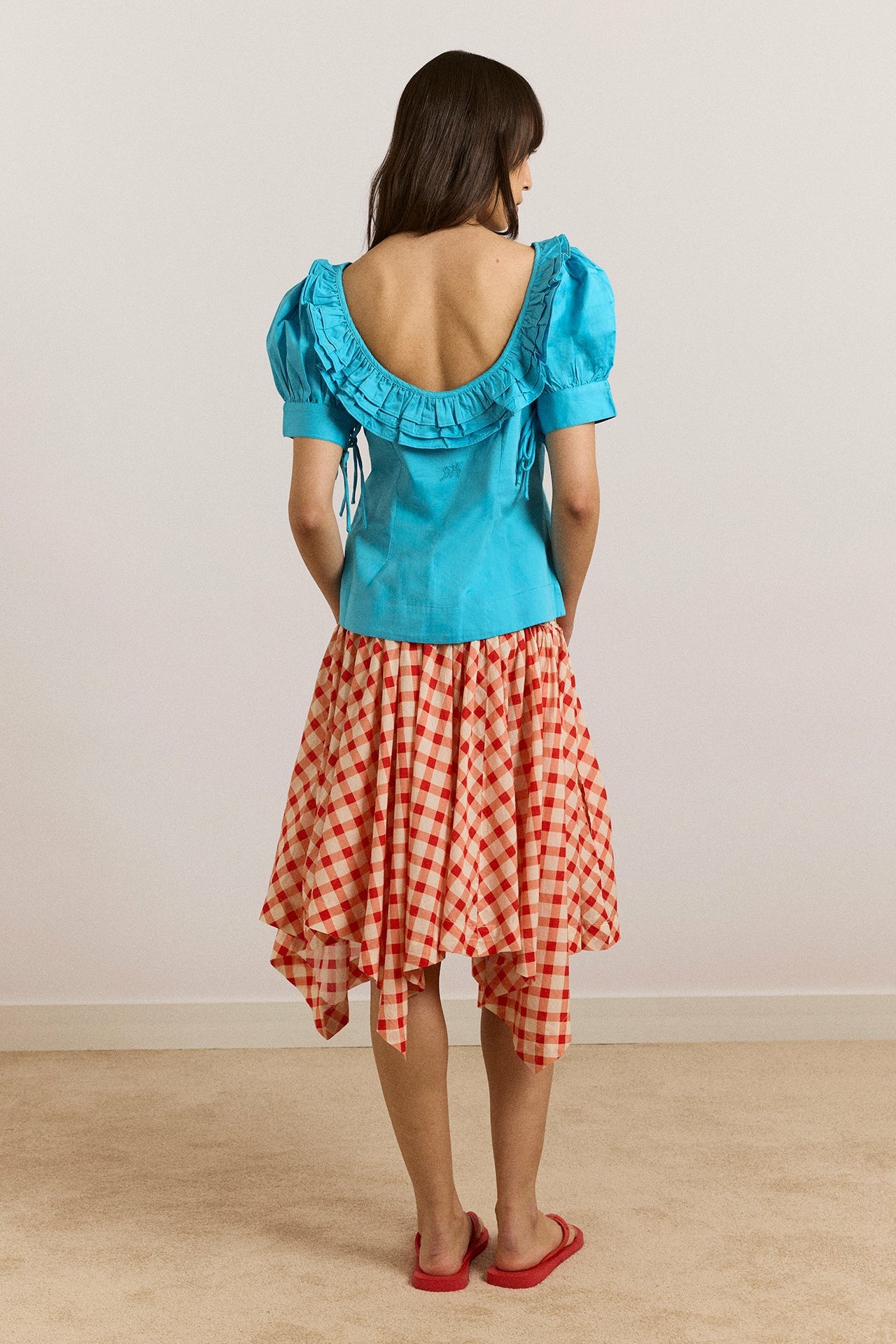 lilo hanky hem multiwear skirt/dress- red gingham