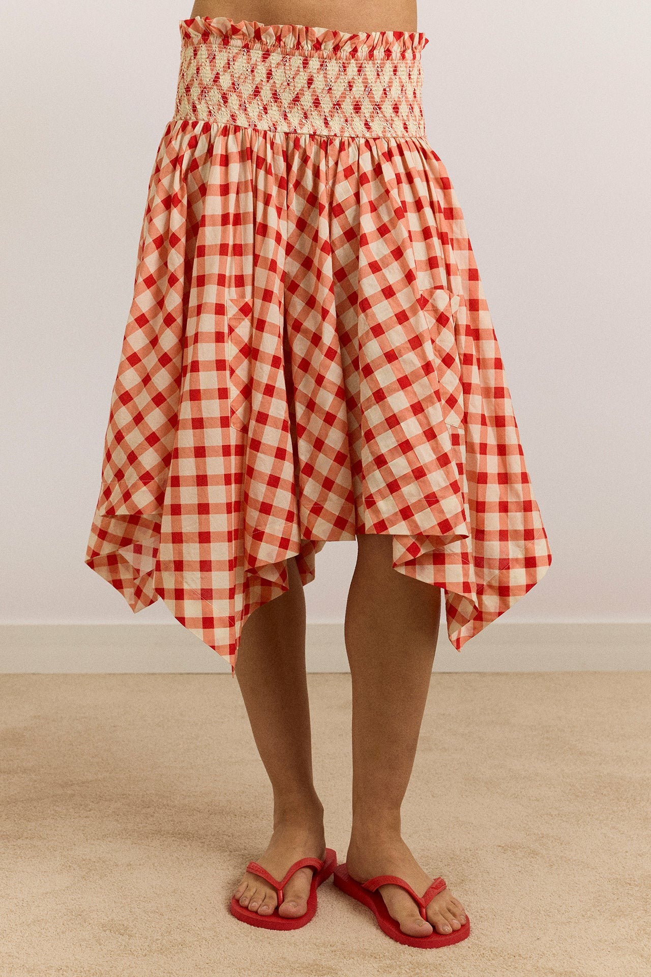 lilo hanky hem multiwear skirt/dress- red gingham