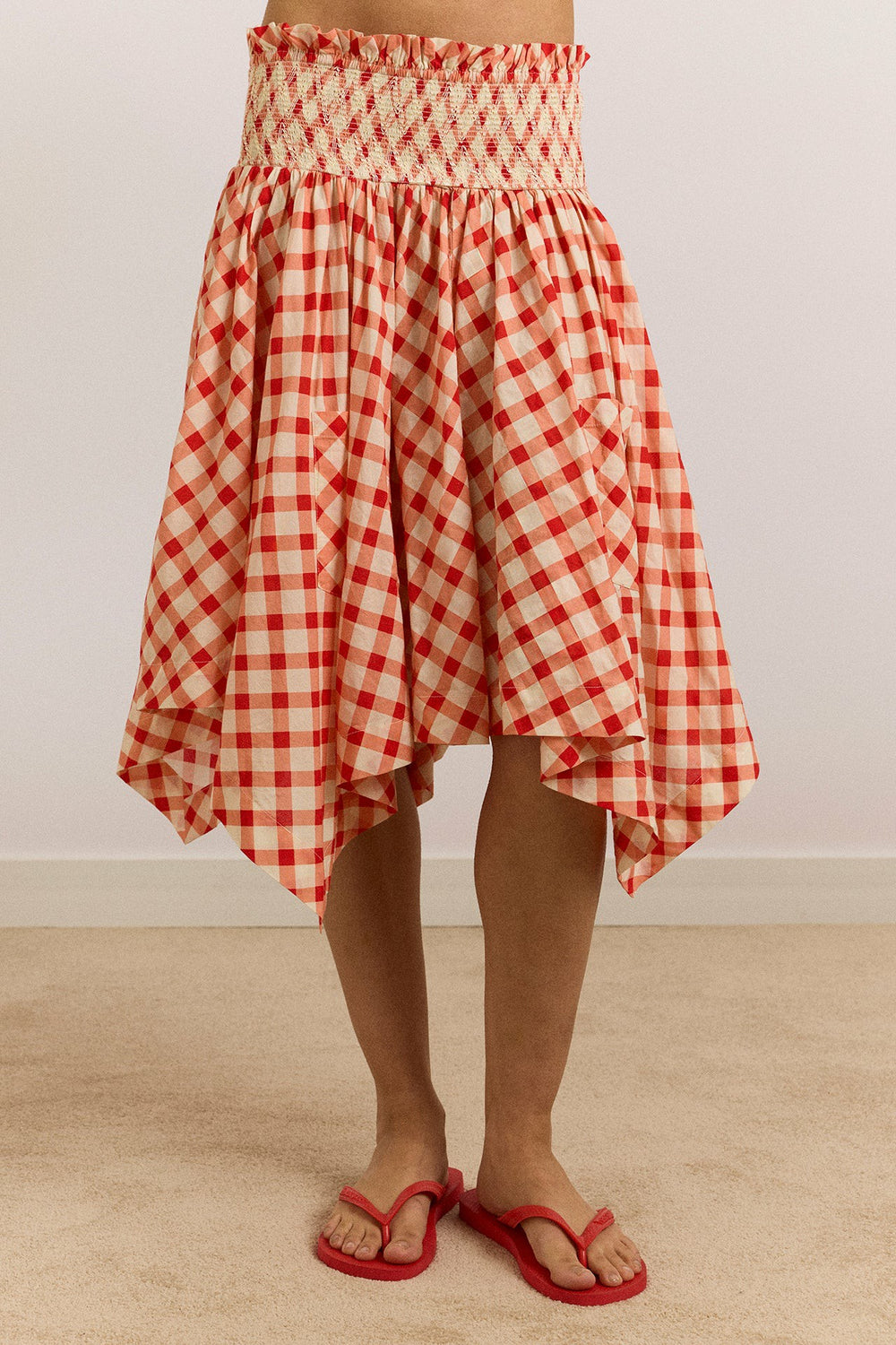 lilo hanky hem multiwear skirt/dress- red gingham