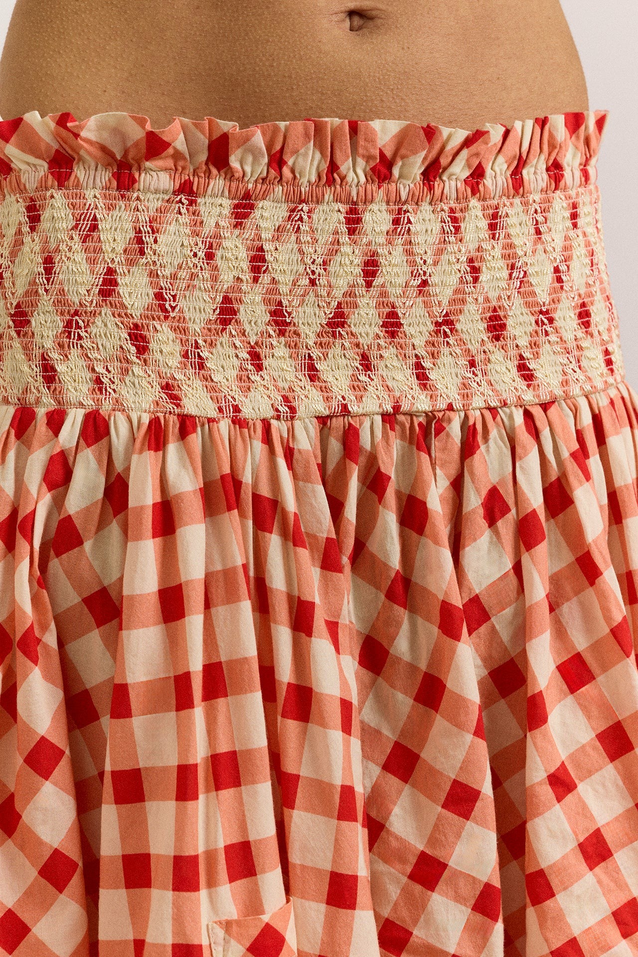 lilo hanky hem multiwear skirt/dress- red gingham