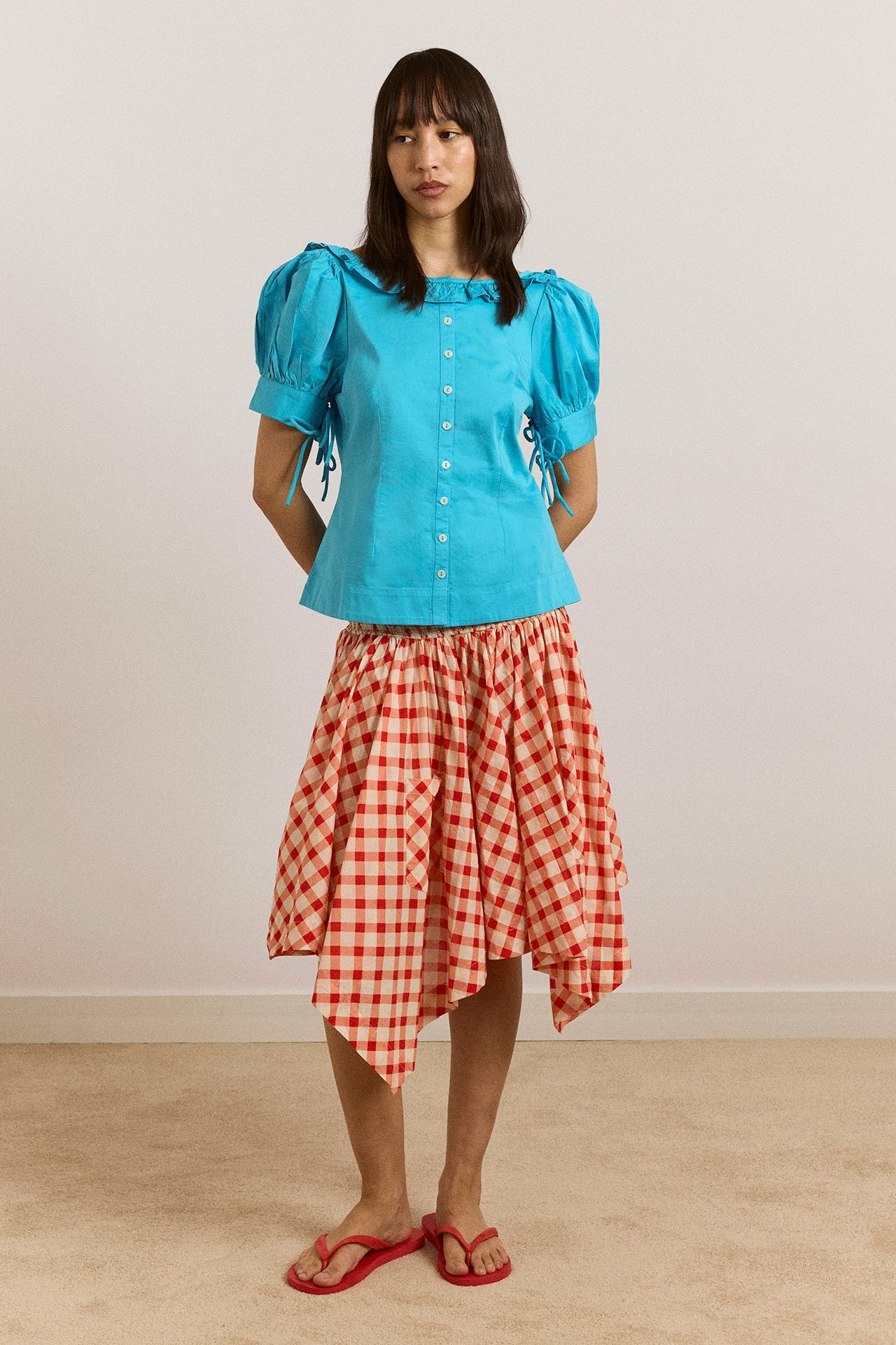 lilo hanky hem multiwear skirt/dress- red gingham
