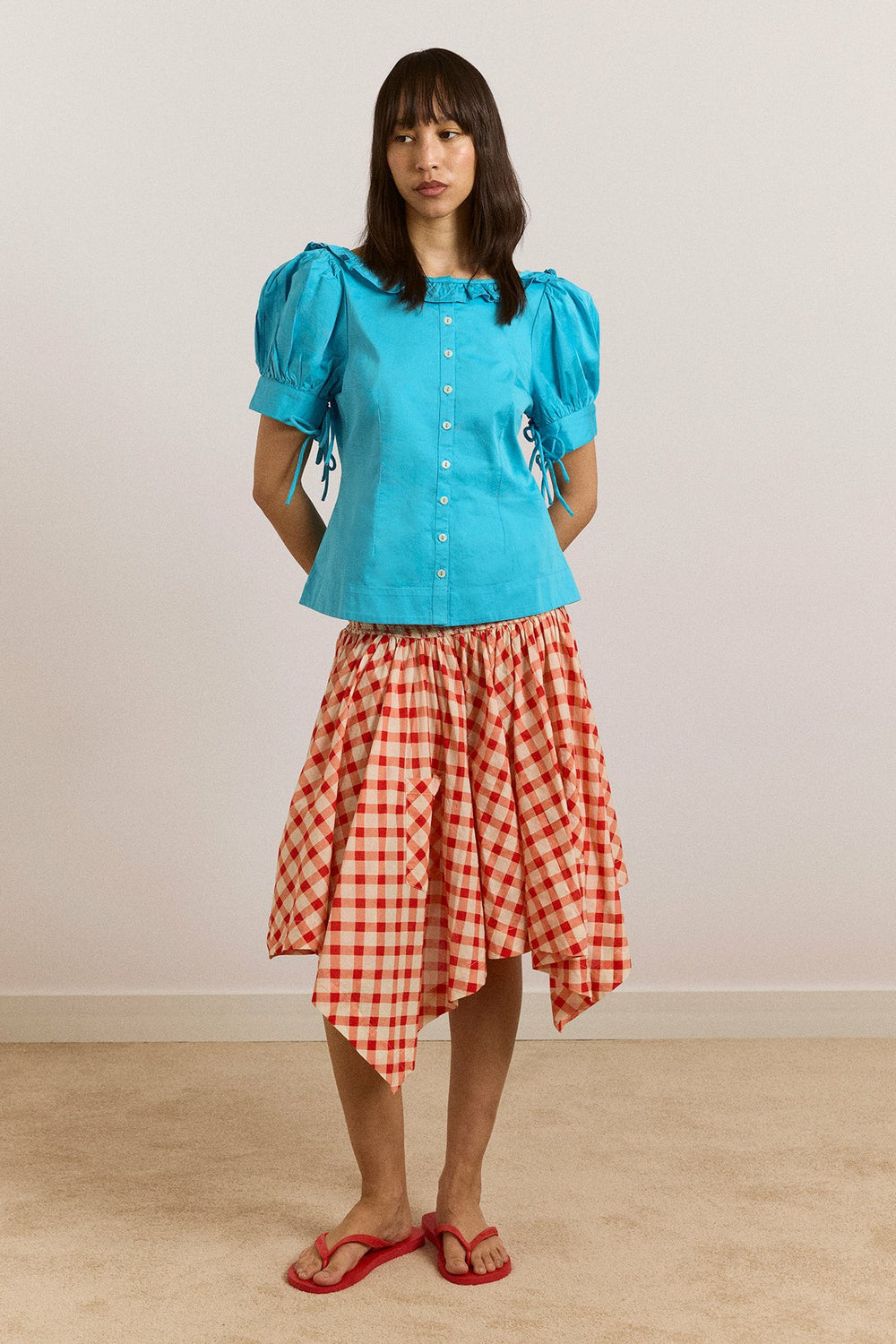 lilo hanky hem multiwear skirt/dress- red gingham