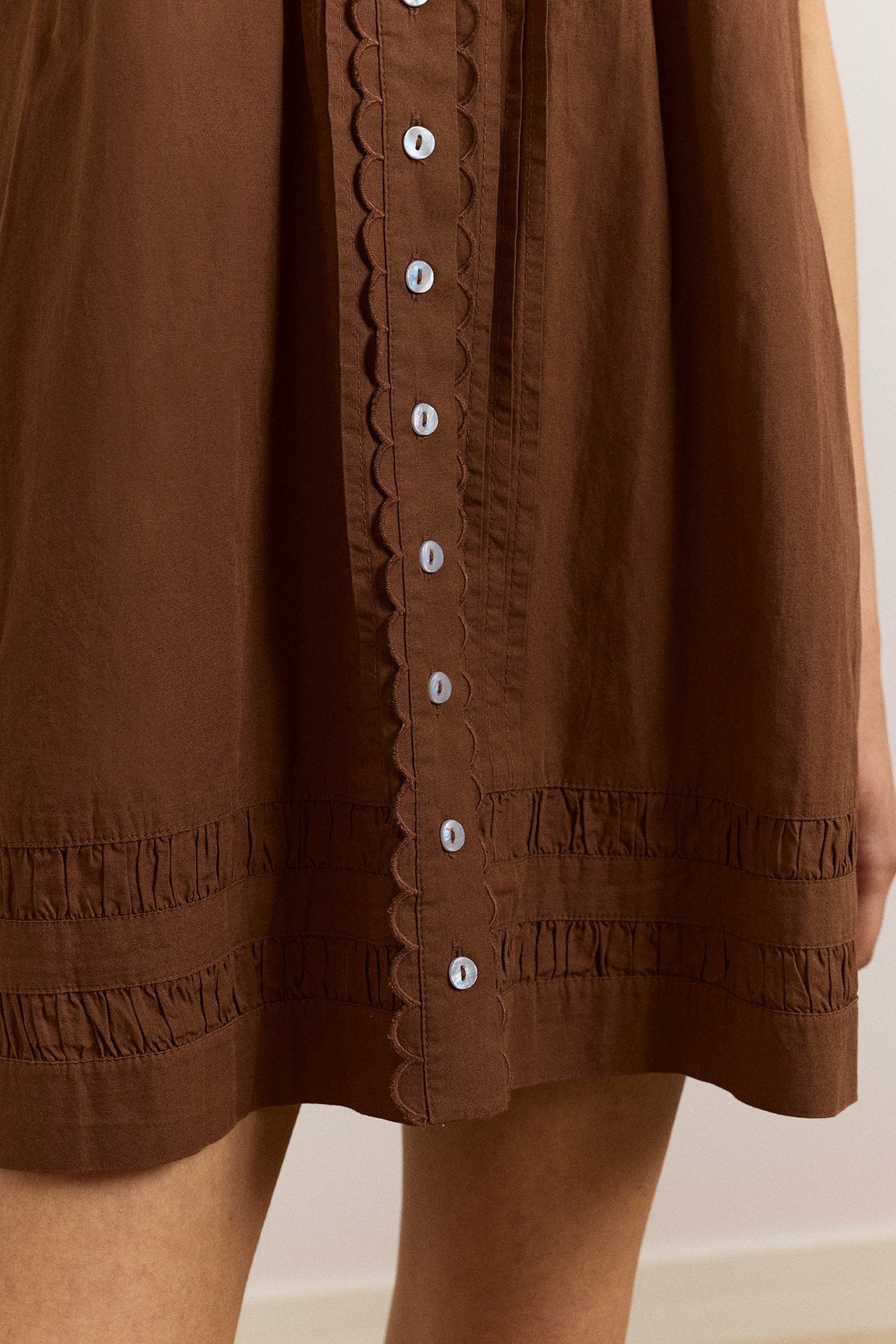 jayne mini dress - choc