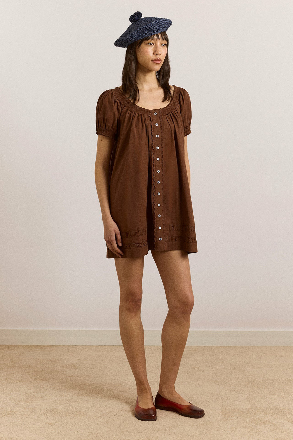 jayne mini dress - choc