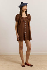 jayne mini dress - choc