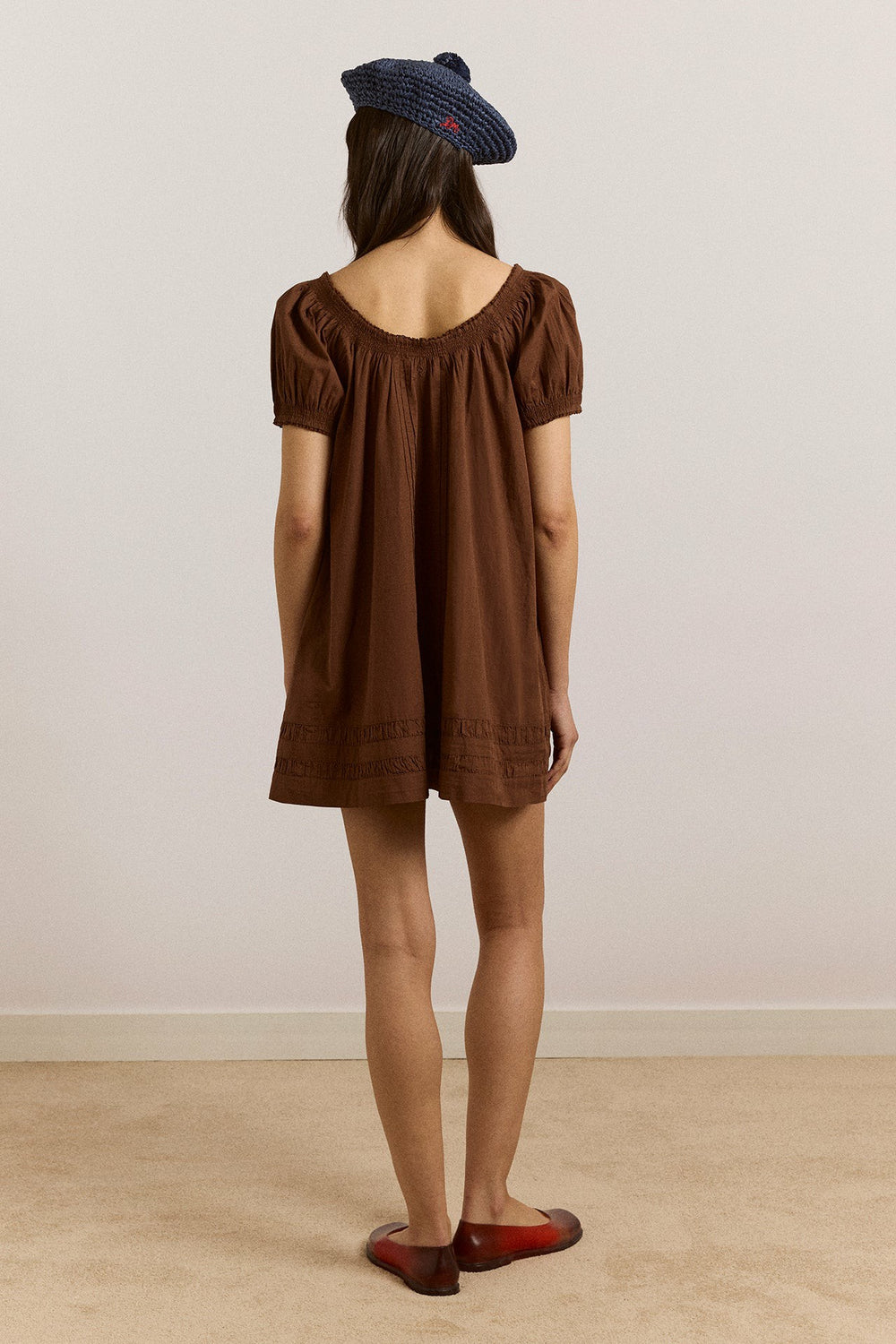 jayne mini dress - choc