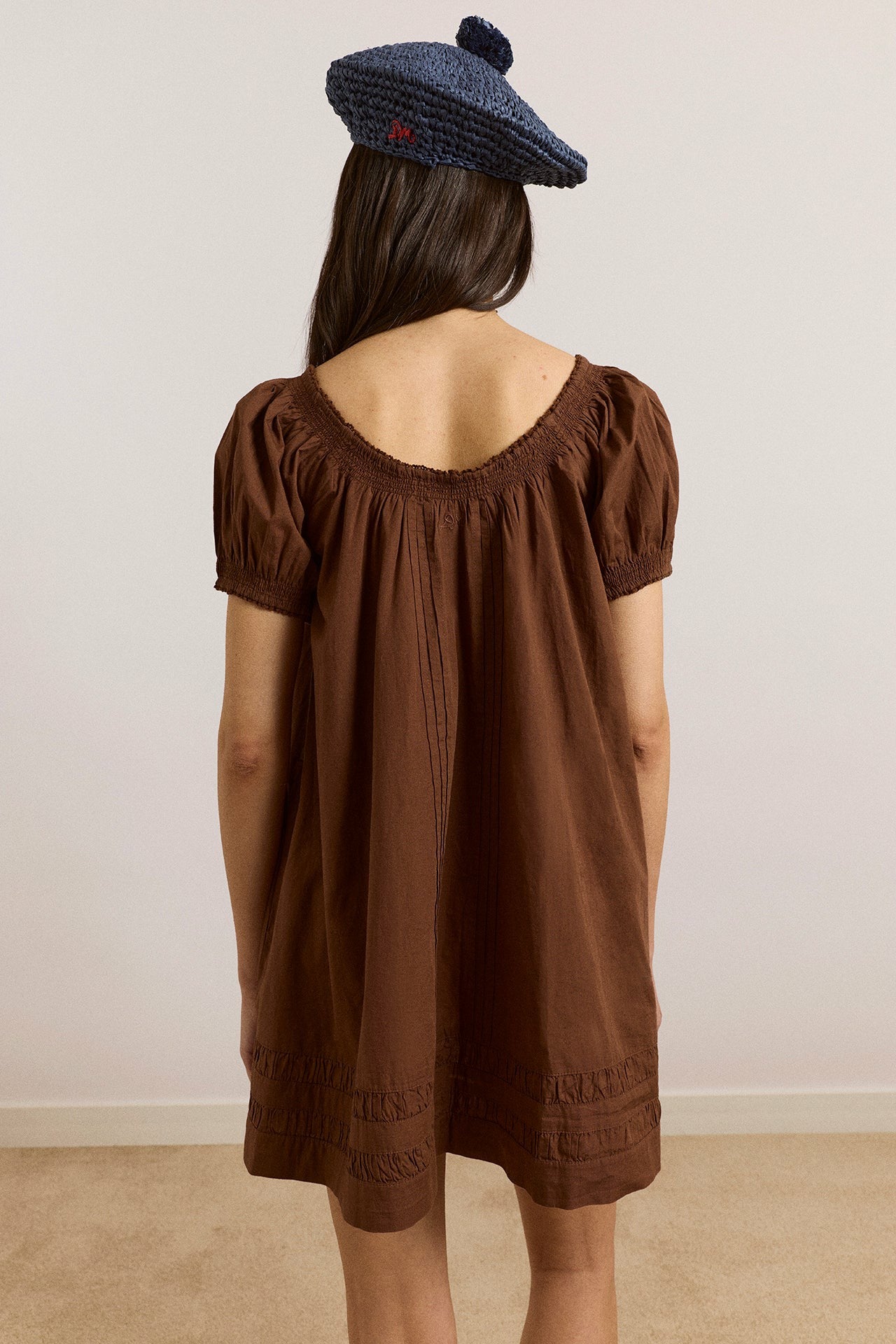 jayne mini dress - choc