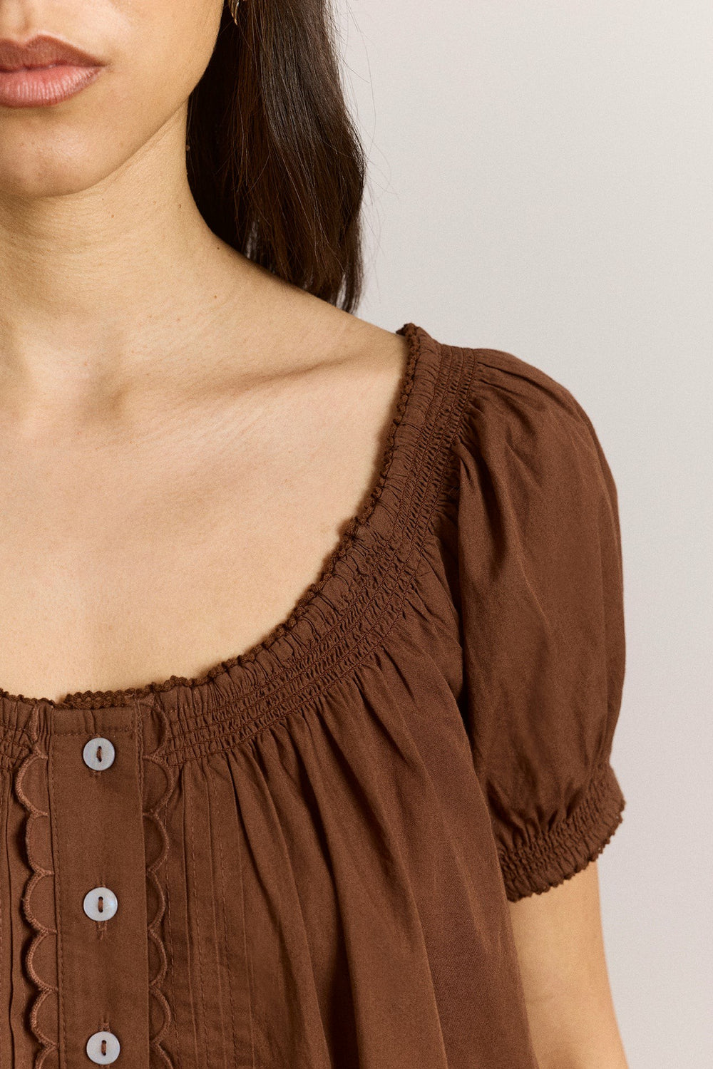 jayne mini dress - choc