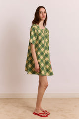reversible bridget mini dress - gingham
