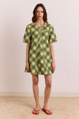 reversible bridget mini dress - gingham