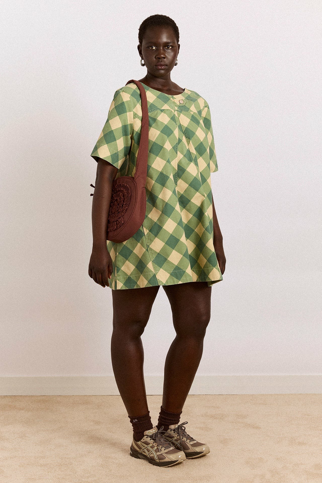 reversible bridget mini dress - gingham