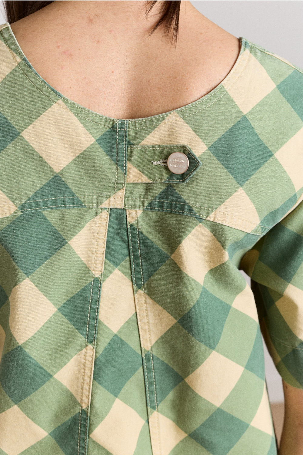 reversible bridget mini dress - gingham