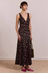 genevieve midi dress - rose print
