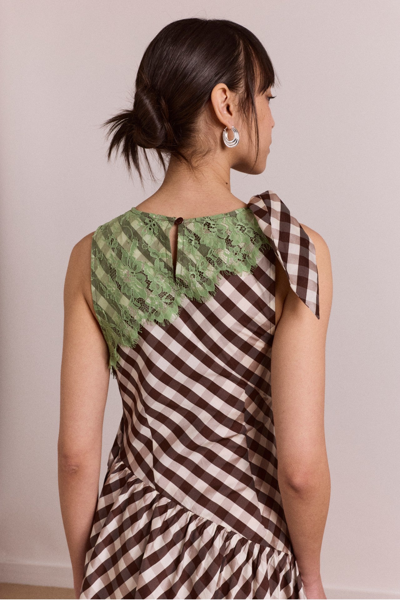 gisele midi dress - choc check