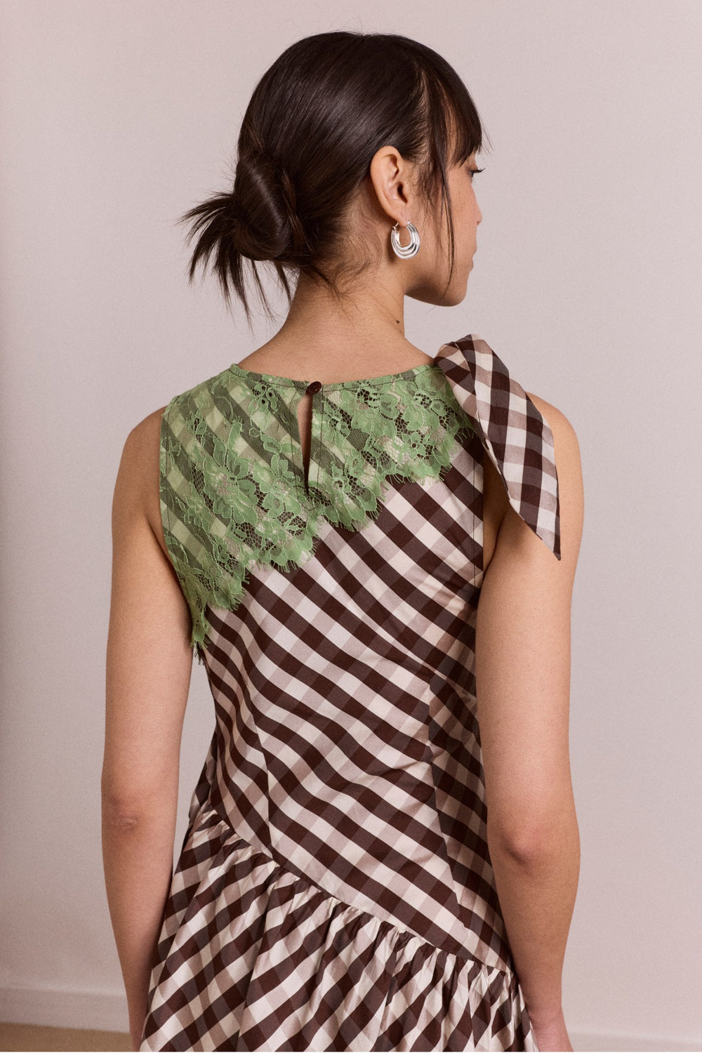 gisele midi dress - choc check