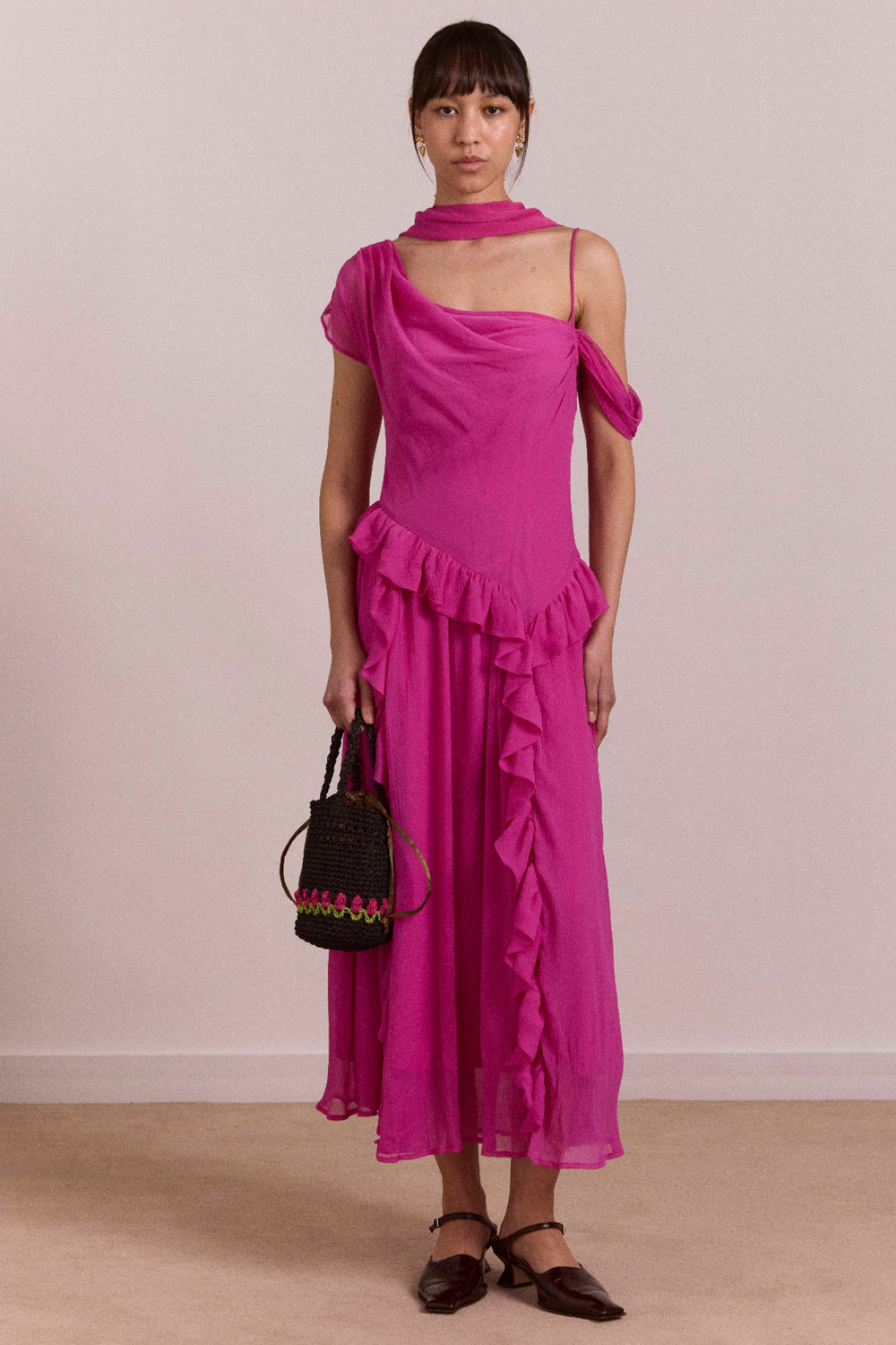 moxie midi dress - pink
