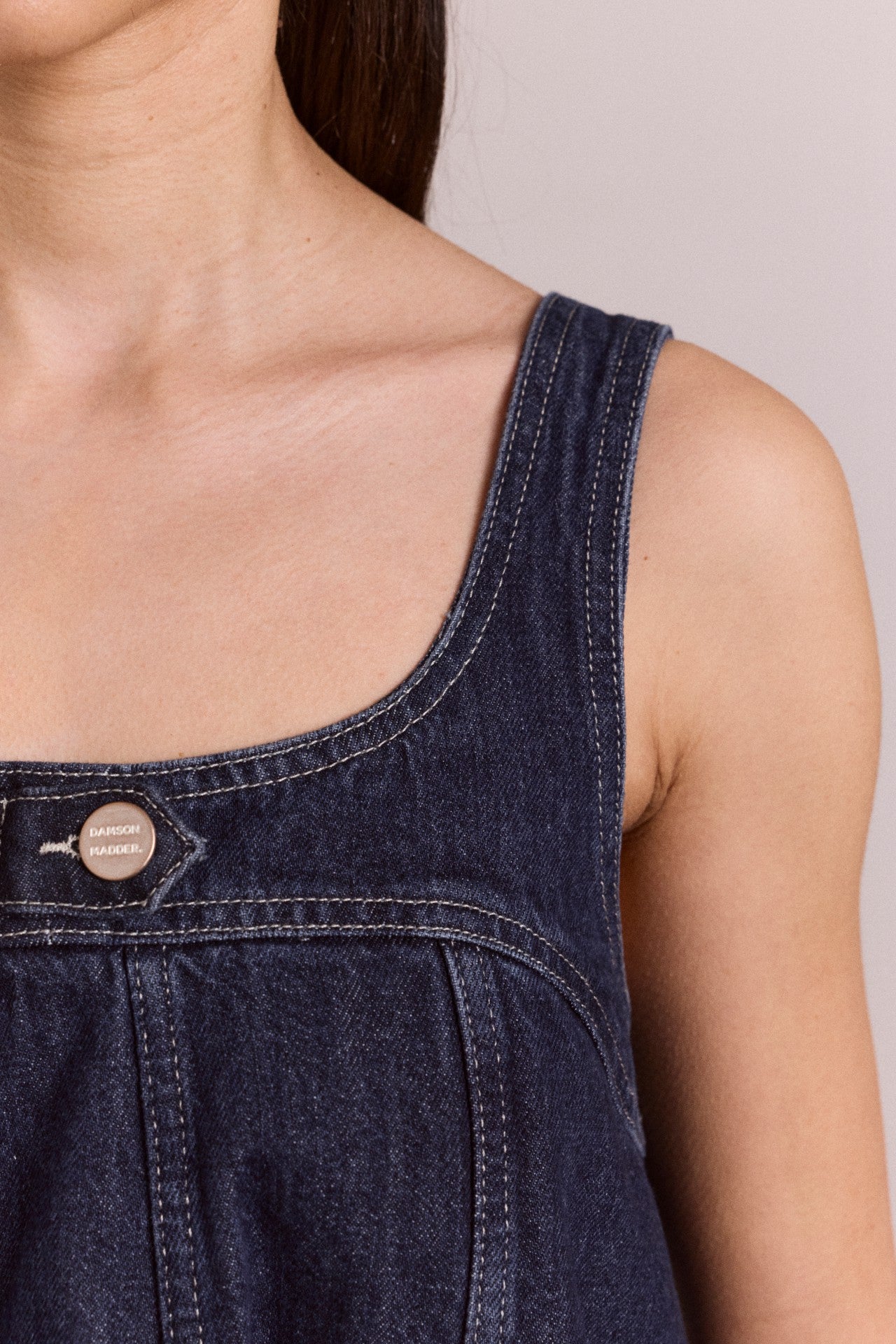 immy mini dress - dark wash