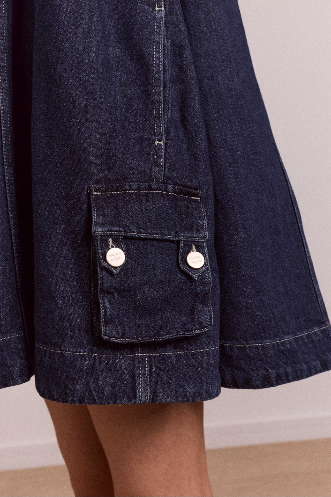 immy mini dress - dark wash