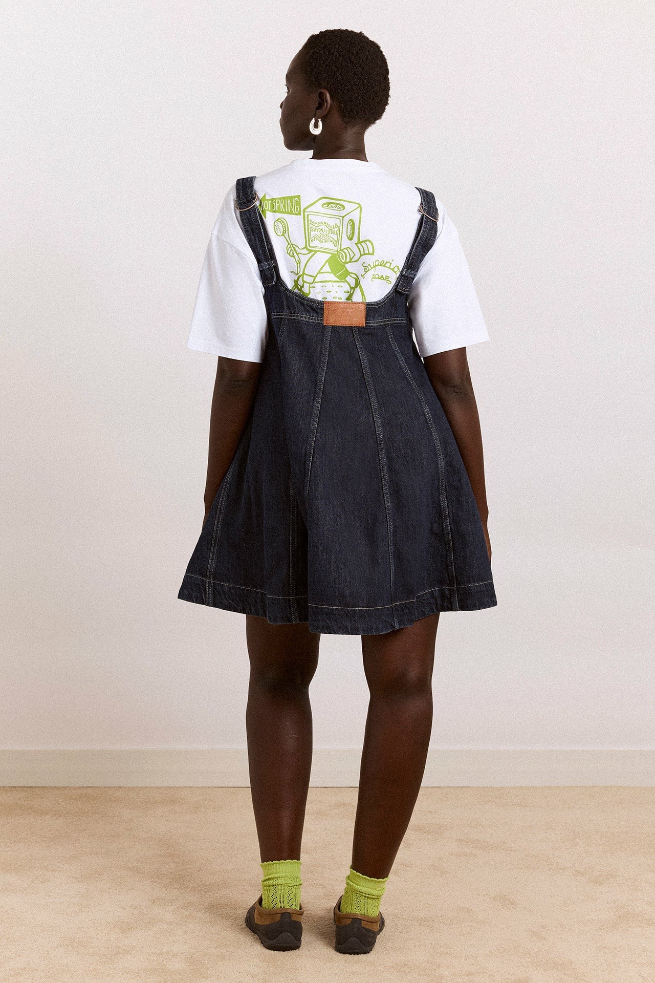 immy mini dress - dark wash