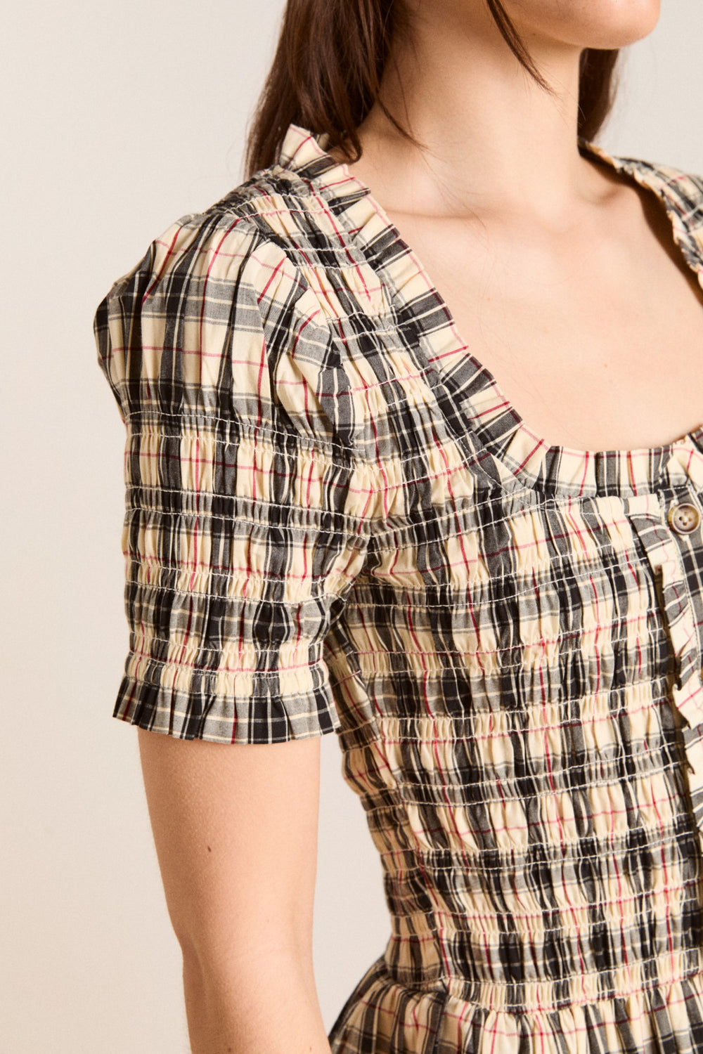 mansi mini dress - butter check