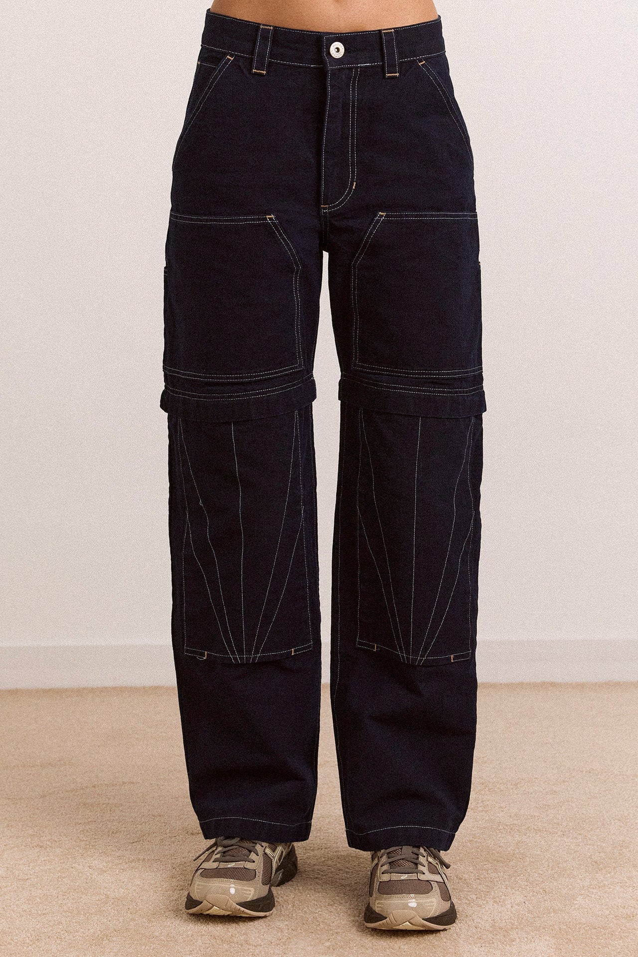 laura workwear denim zip off jeans