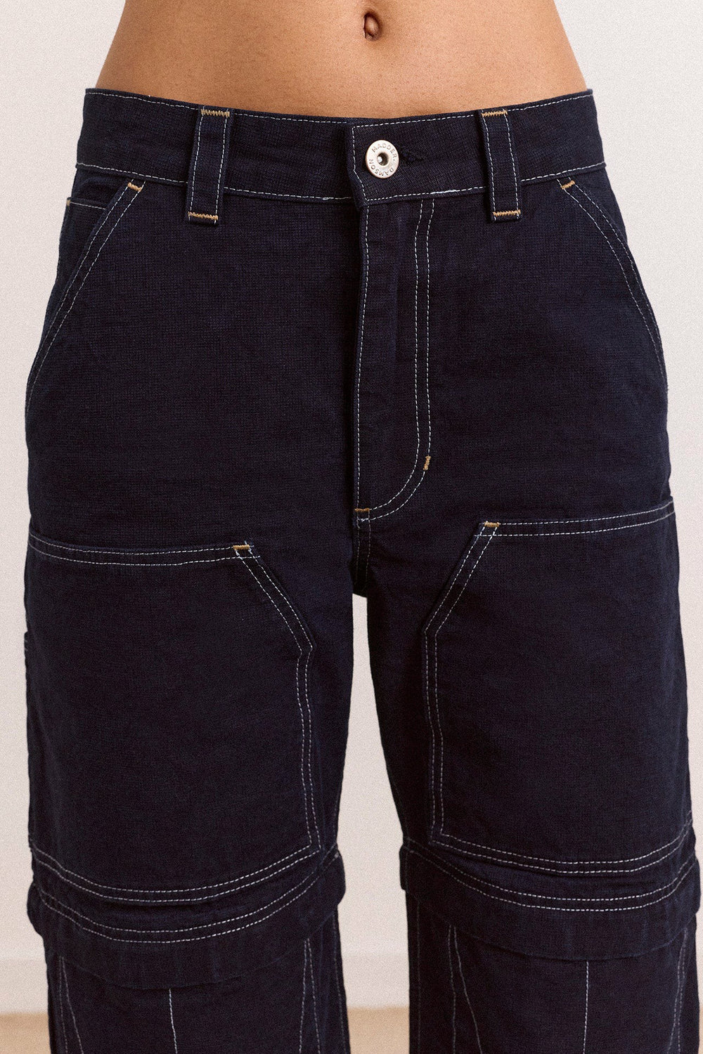 laura workwear denim zip off jeans